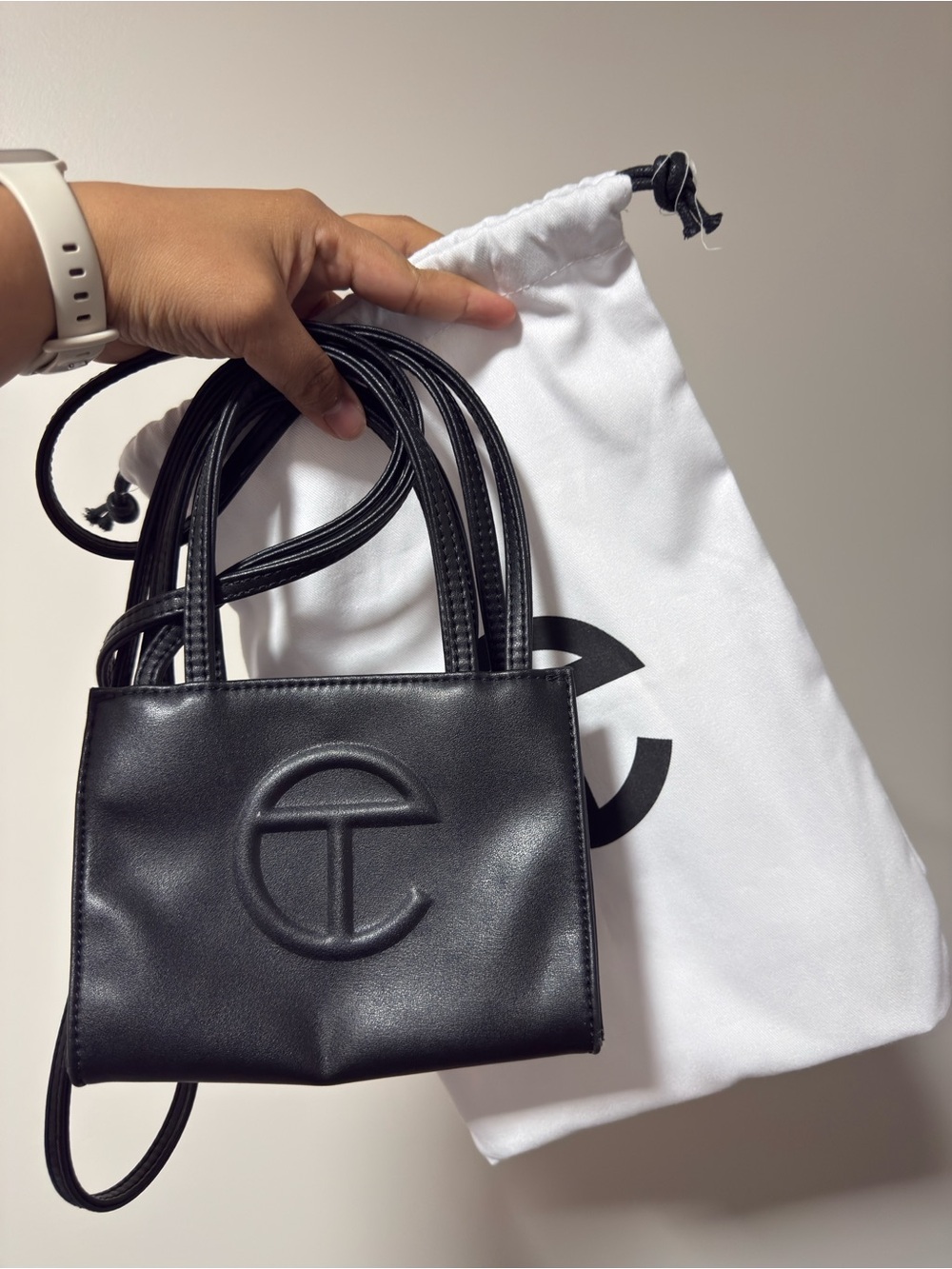 Telfar Black Mini Shopping Bag